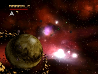 Asteroids Hyper 64 (USA) In game screenshot